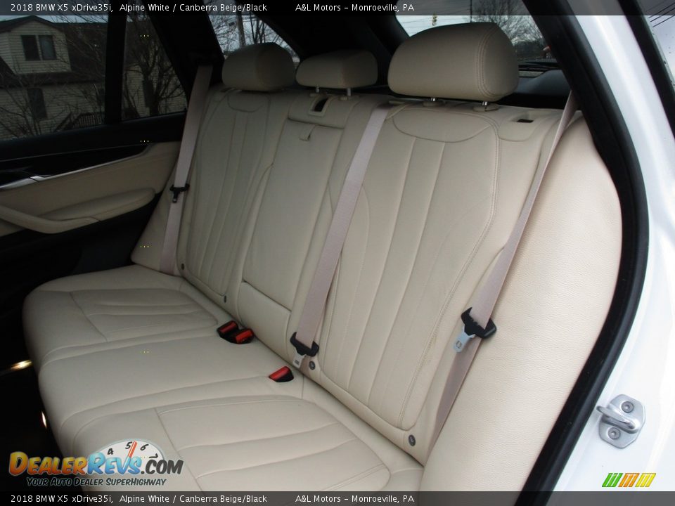 2018 BMW X5 xDrive35i Alpine White / Canberra Beige/Black Photo #14
