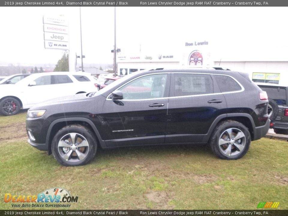 2019 Jeep Cherokee Limited 4x4 Diamond Black Crystal Pearl / Black Photo #2
