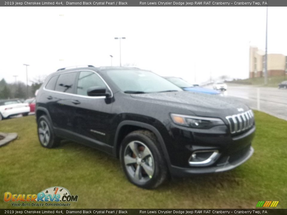 2019 Jeep Cherokee Limited 4x4 Diamond Black Crystal Pearl / Black Photo #6