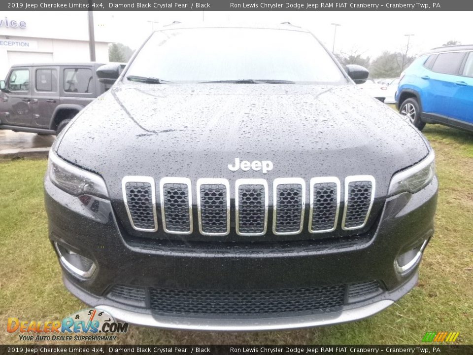 2019 Jeep Cherokee Limited 4x4 Diamond Black Crystal Pearl / Black Photo #7