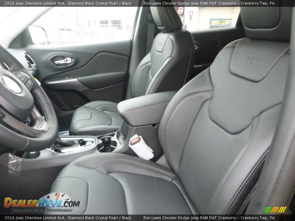 2019 Jeep Cherokee Limited 4x4 Diamond Black Crystal Pearl / Black Photo #14