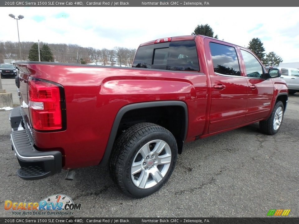 2018 GMC Sierra 1500 SLE Crew Cab 4WD Cardinal Red / Jet Black Photo #5
