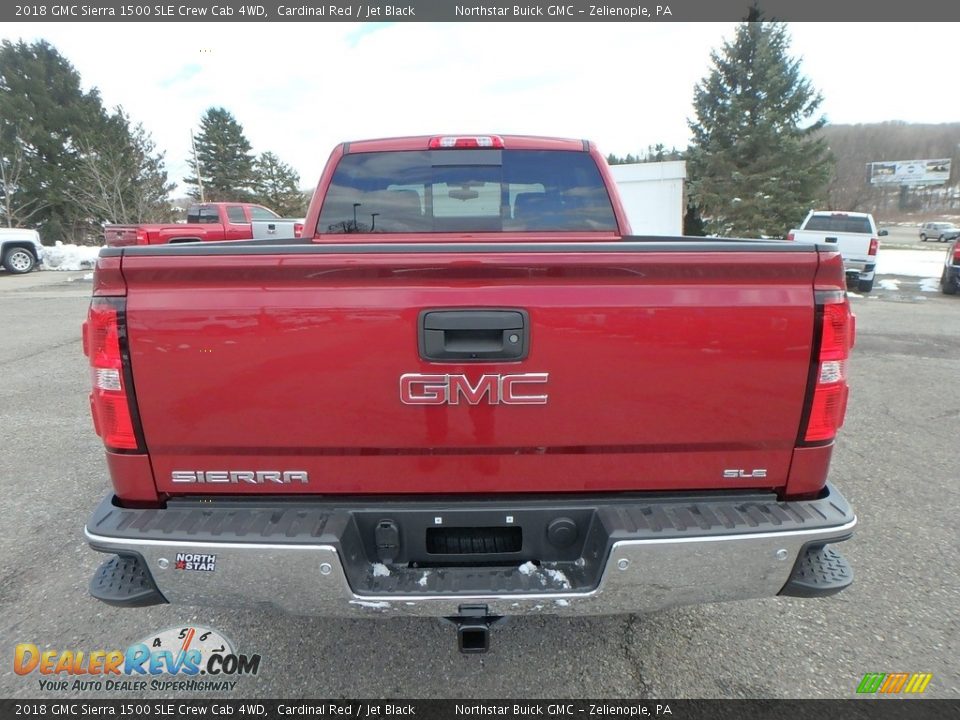 2018 GMC Sierra 1500 SLE Crew Cab 4WD Cardinal Red / Jet Black Photo #6