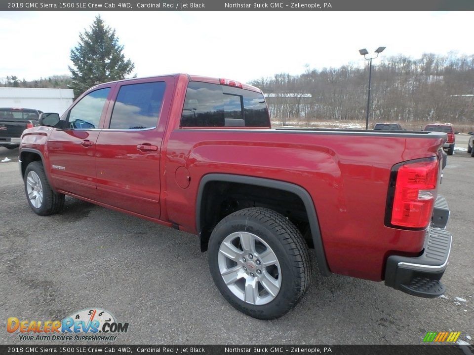 2018 GMC Sierra 1500 SLE Crew Cab 4WD Cardinal Red / Jet Black Photo #7