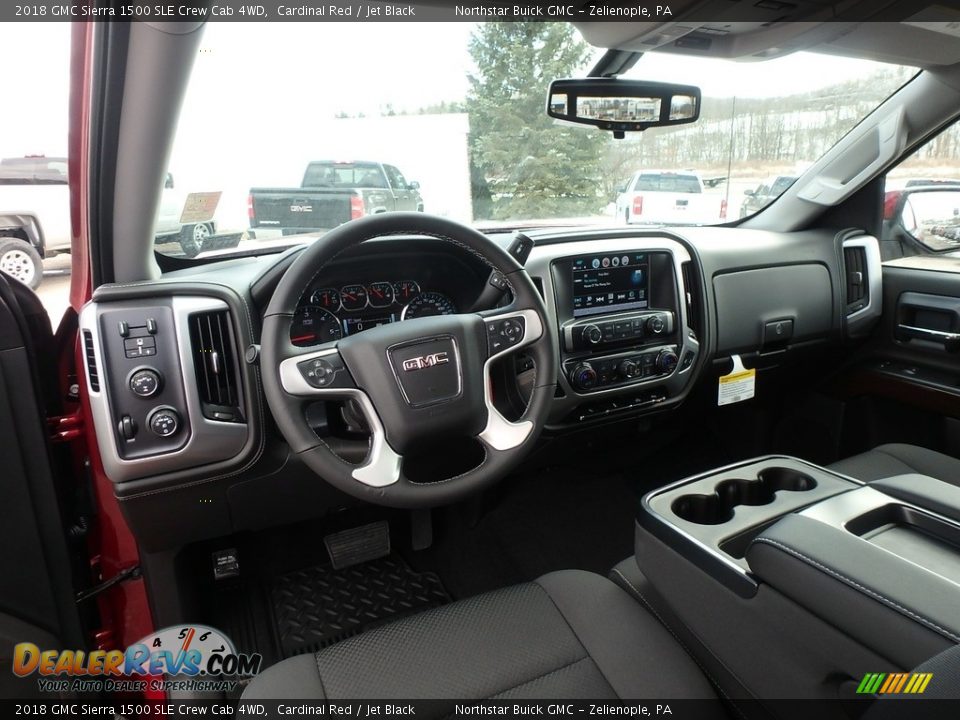 Jet Black Interior - 2018 GMC Sierra 1500 SLE Crew Cab 4WD Photo #12