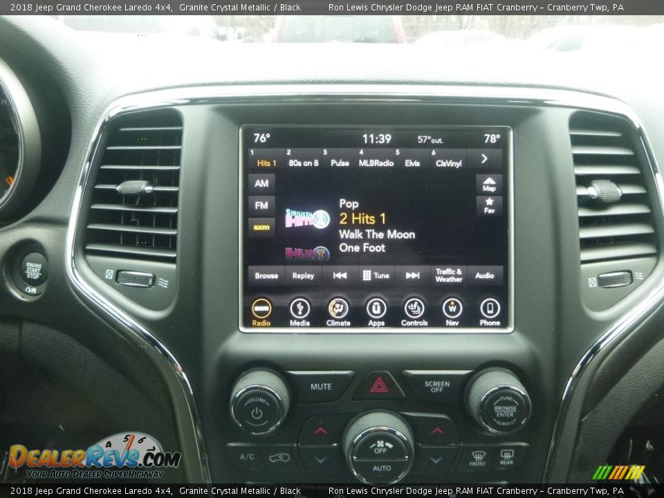 2018 Jeep Grand Cherokee Laredo 4x4 Granite Crystal Metallic / Black Photo #16