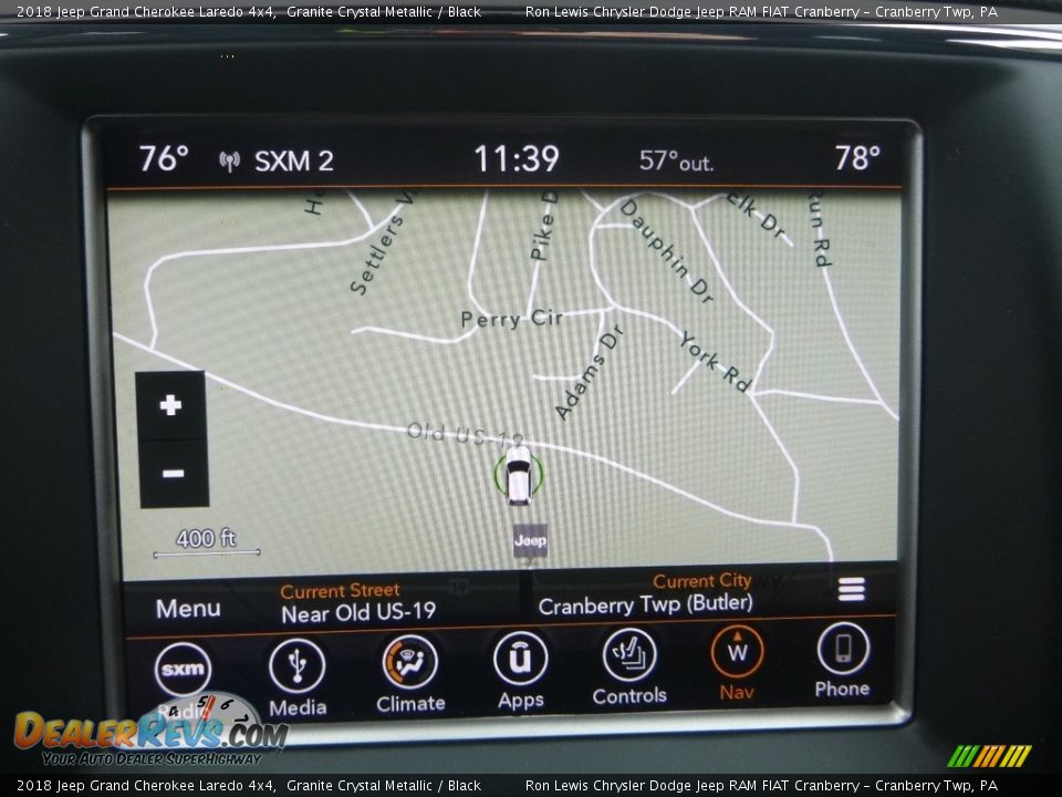 2018 Jeep Grand Cherokee Laredo 4x4 Granite Crystal Metallic / Black Photo #17