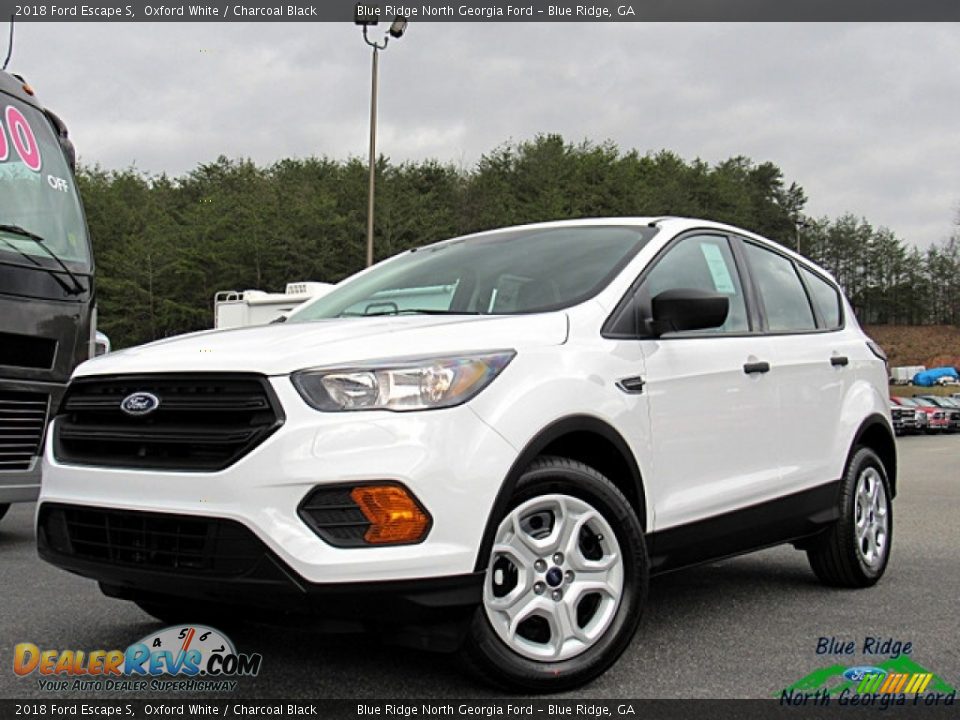 2018 Ford Escape S Oxford White / Charcoal Black Photo #1
