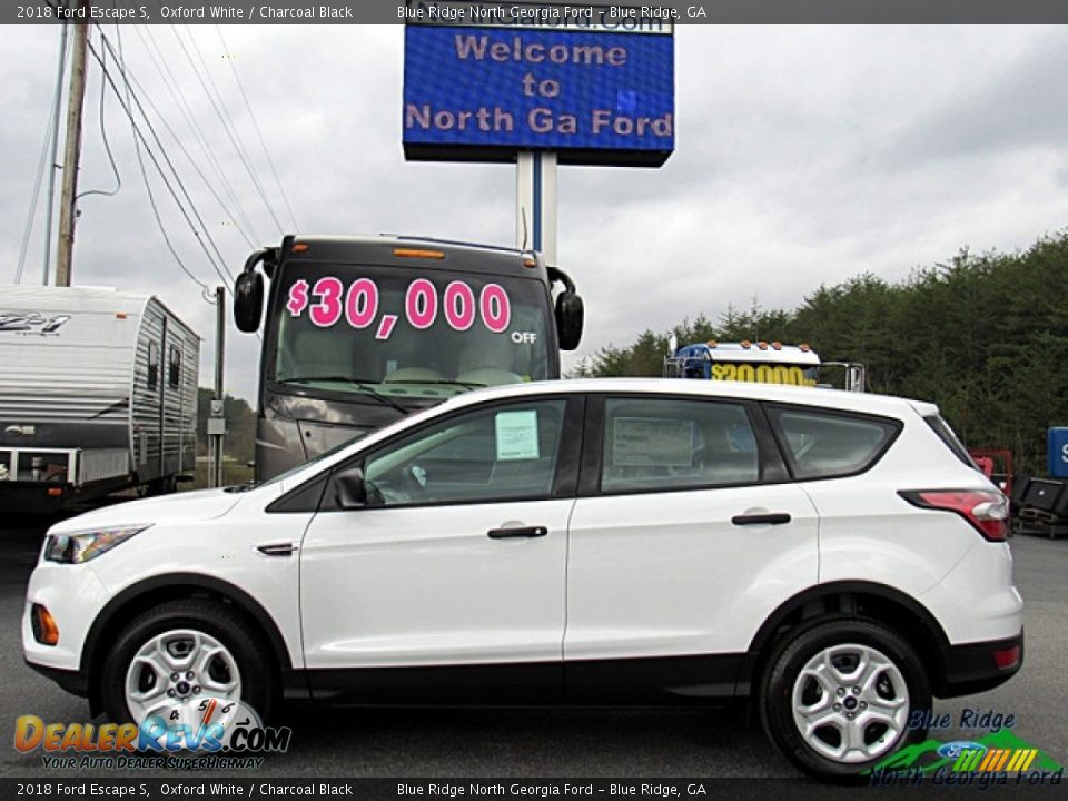 2018 Ford Escape S Oxford White / Charcoal Black Photo #2