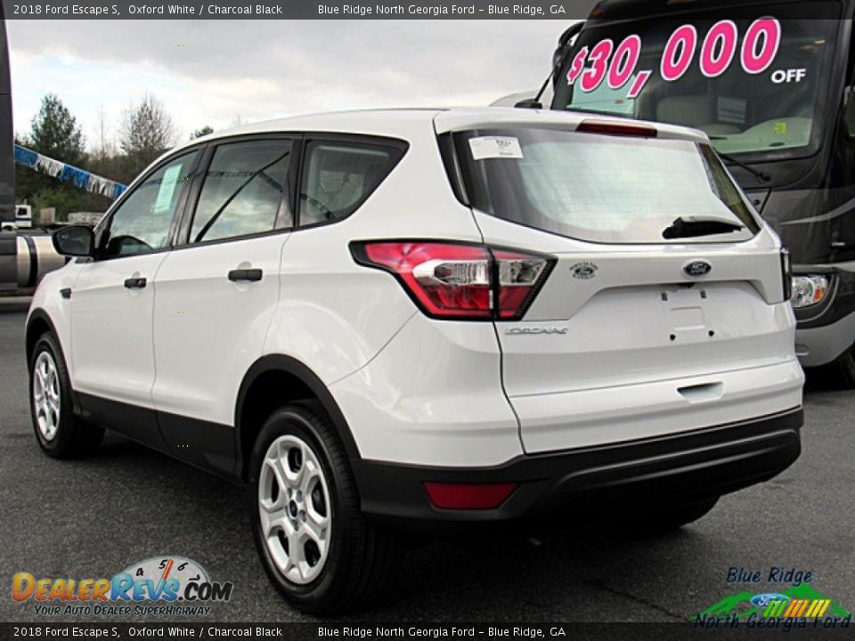 2018 Ford Escape S Oxford White / Charcoal Black Photo #3
