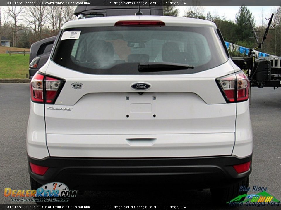 2018 Ford Escape S Oxford White / Charcoal Black Photo #4