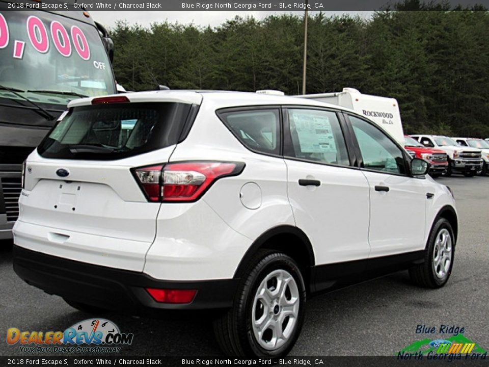 2018 Ford Escape S Oxford White / Charcoal Black Photo #5