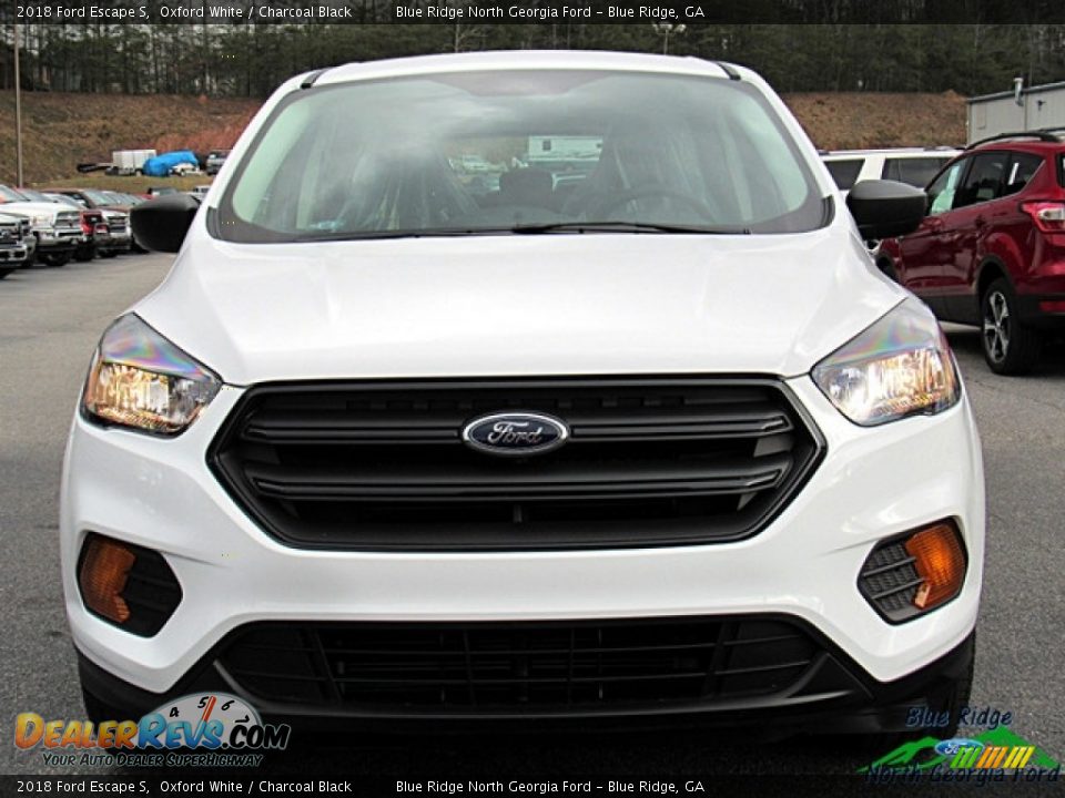 2018 Ford Escape S Oxford White / Charcoal Black Photo #8