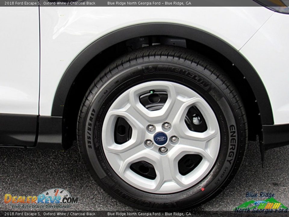 2018 Ford Escape S Oxford White / Charcoal Black Photo #9