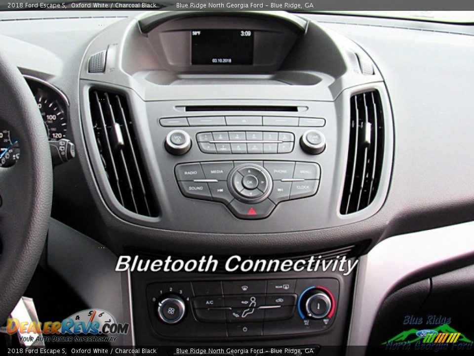 2018 Ford Escape S Oxford White / Charcoal Black Photo #16