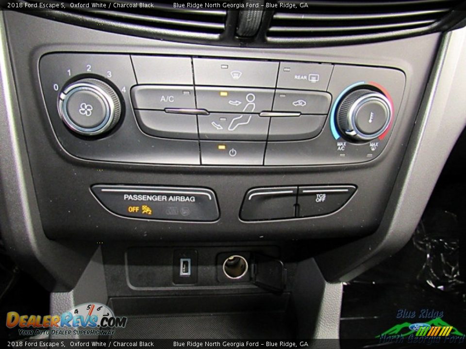 2018 Ford Escape S Oxford White / Charcoal Black Photo #19