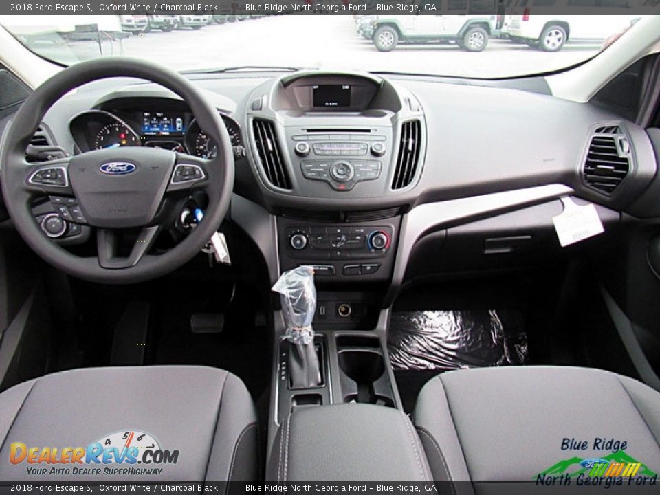 2018 Ford Escape S Oxford White / Charcoal Black Photo #23