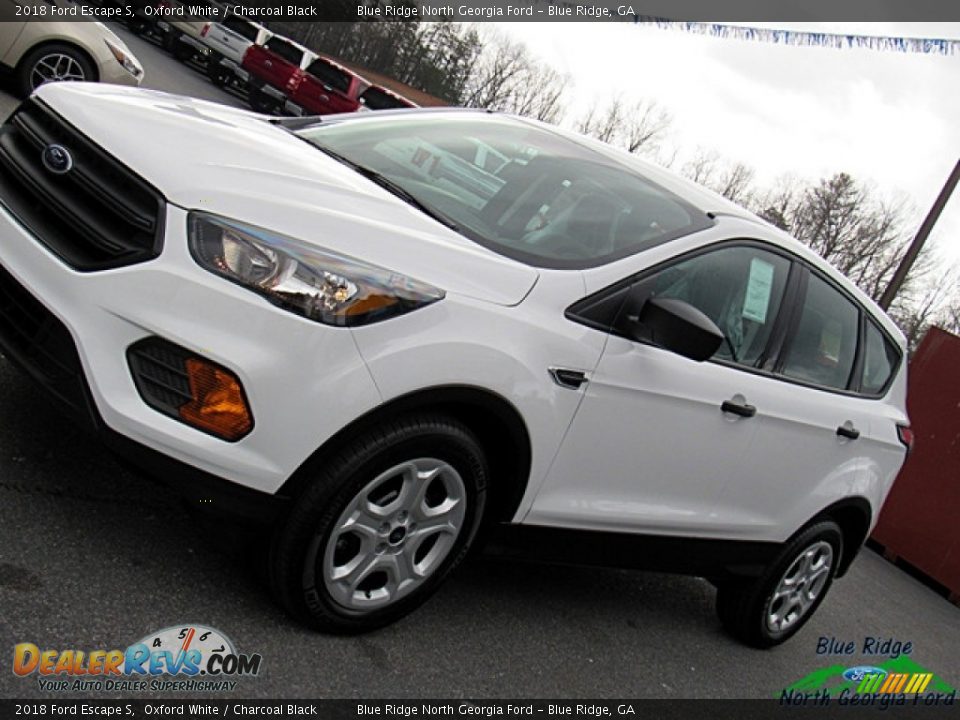 2018 Ford Escape S Oxford White / Charcoal Black Photo #29