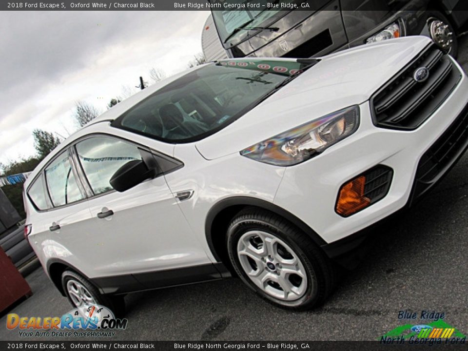 2018 Ford Escape S Oxford White / Charcoal Black Photo #30