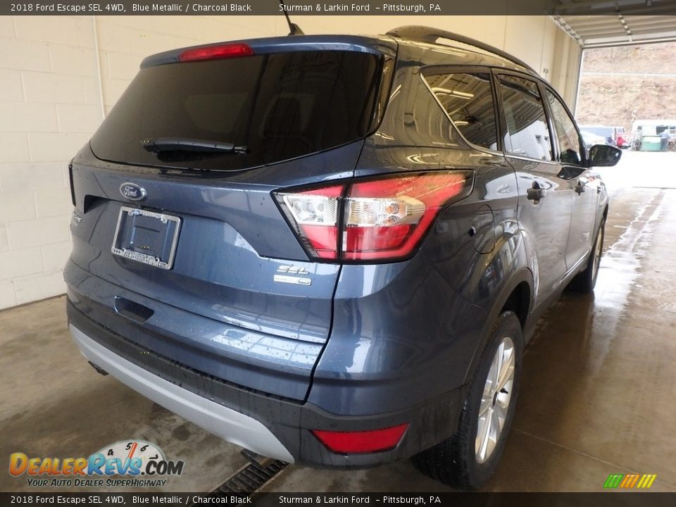 2018 Ford Escape SEL 4WD Blue Metallic / Charcoal Black Photo #2