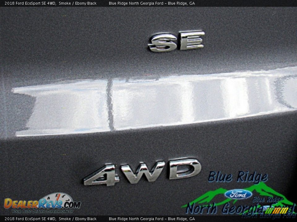 2018 Ford EcoSport SE 4WD Smoke / Ebony Black Photo #35