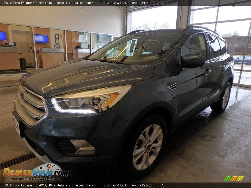 2018 Ford Escape SEL 4WD Blue Metallic / Charcoal Black Photo #4