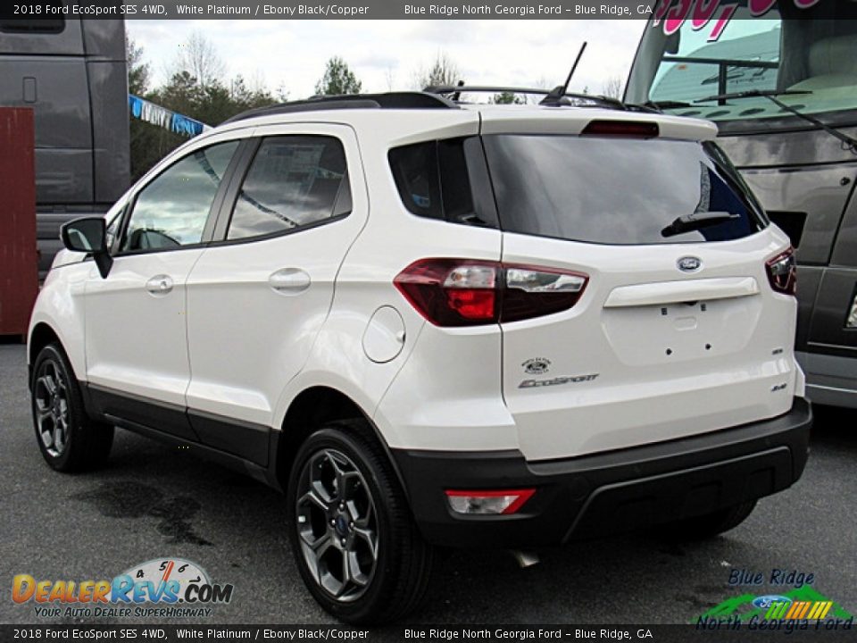 2018 Ford EcoSport SES 4WD White Platinum / Ebony Black/Copper Photo #3
