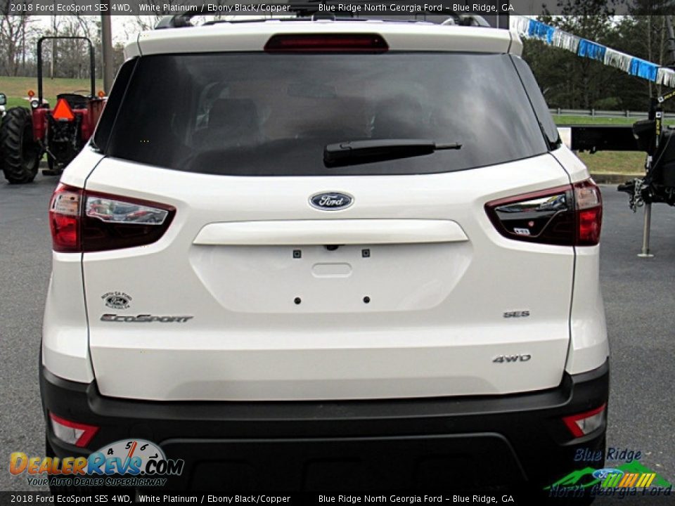 2018 Ford EcoSport SES 4WD White Platinum / Ebony Black/Copper Photo #4