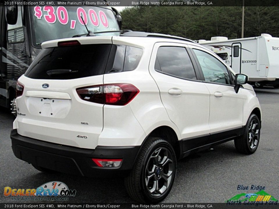 2018 Ford EcoSport SES 4WD White Platinum / Ebony Black/Copper Photo #5