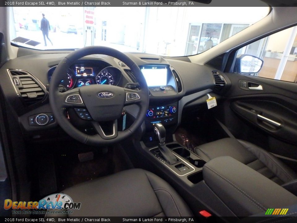 2018 Ford Escape SEL 4WD Blue Metallic / Charcoal Black Photo #8