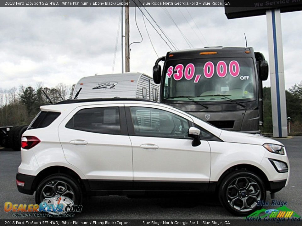 2018 Ford EcoSport SES 4WD White Platinum / Ebony Black/Copper Photo #6