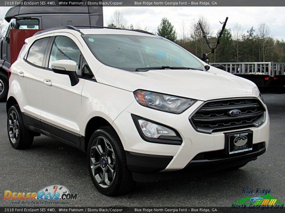 2018 Ford EcoSport SES 4WD White Platinum / Ebony Black/Copper Photo #7