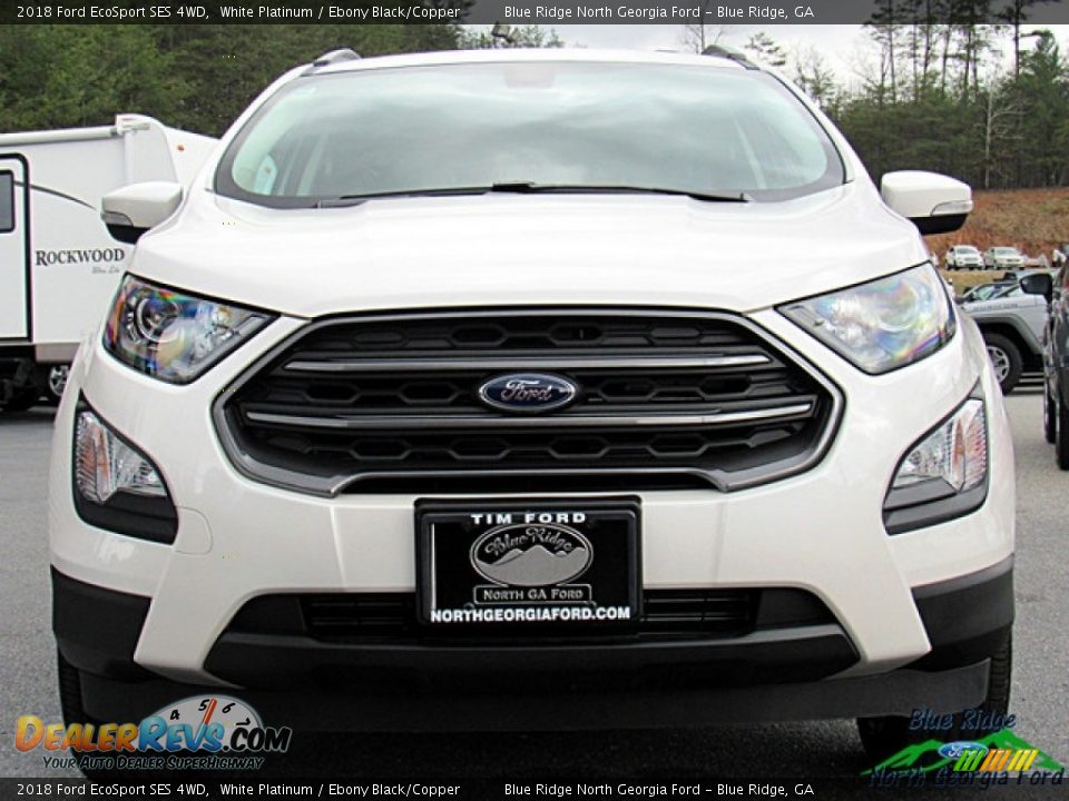 2018 Ford EcoSport SES 4WD White Platinum / Ebony Black/Copper Photo #8