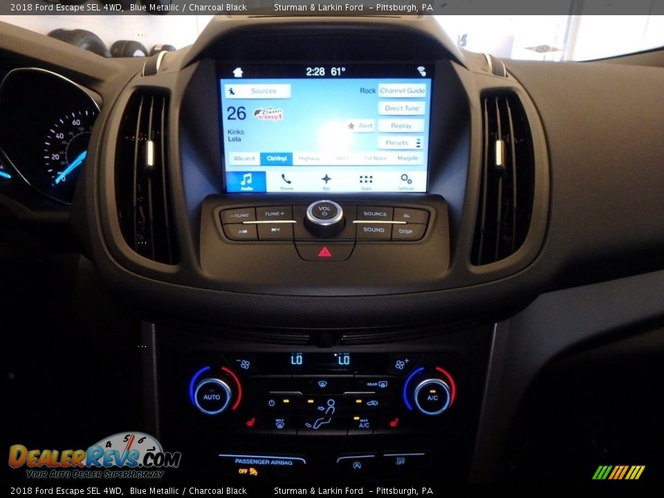2018 Ford Escape SEL 4WD Blue Metallic / Charcoal Black Photo #13