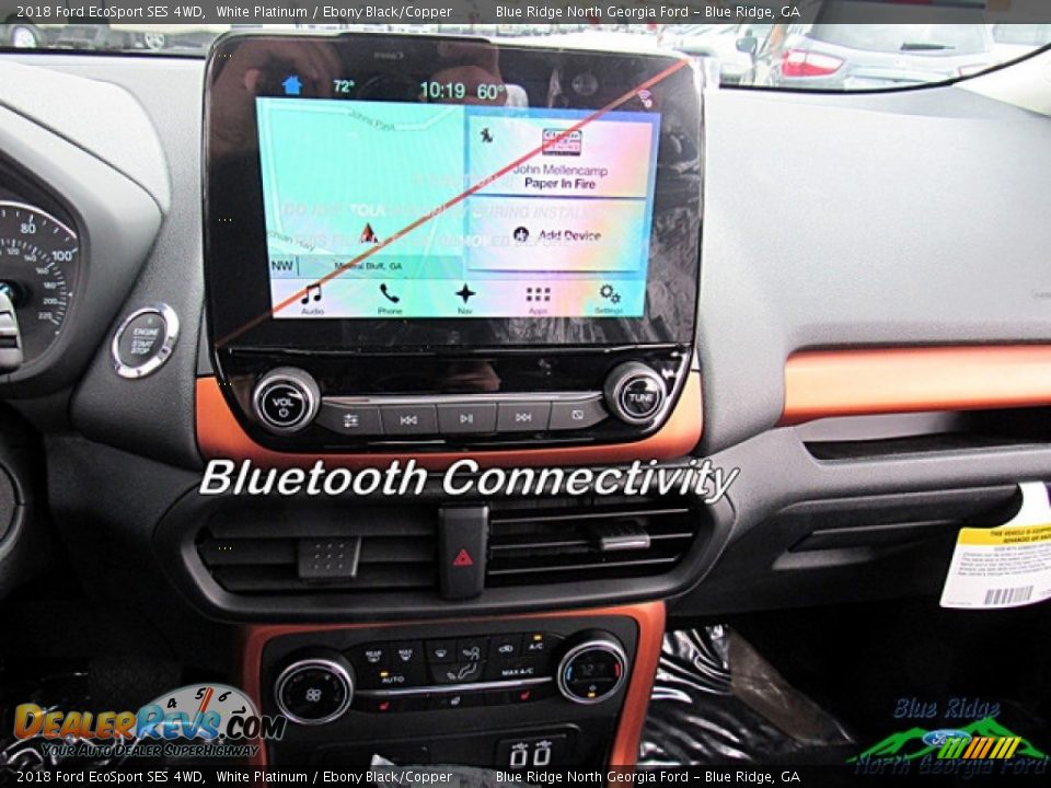 2018 Ford EcoSport SES 4WD White Platinum / Ebony Black/Copper Photo #15