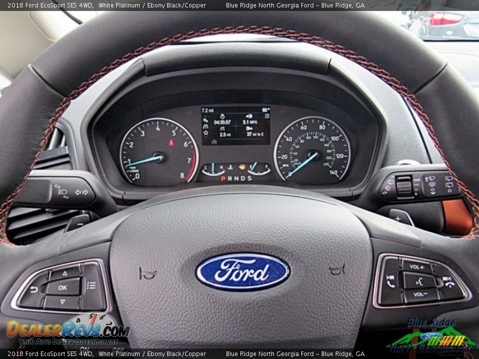 2018 Ford EcoSport SES 4WD White Platinum / Ebony Black/Copper Photo #16