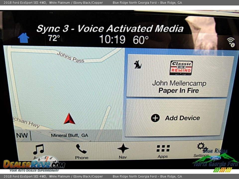 2018 Ford EcoSport SES 4WD White Platinum / Ebony Black/Copper Photo #17