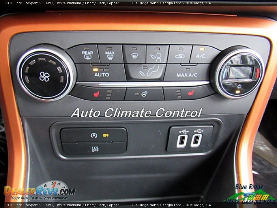 2018 Ford EcoSport SES 4WD White Platinum / Ebony Black/Copper Photo #20