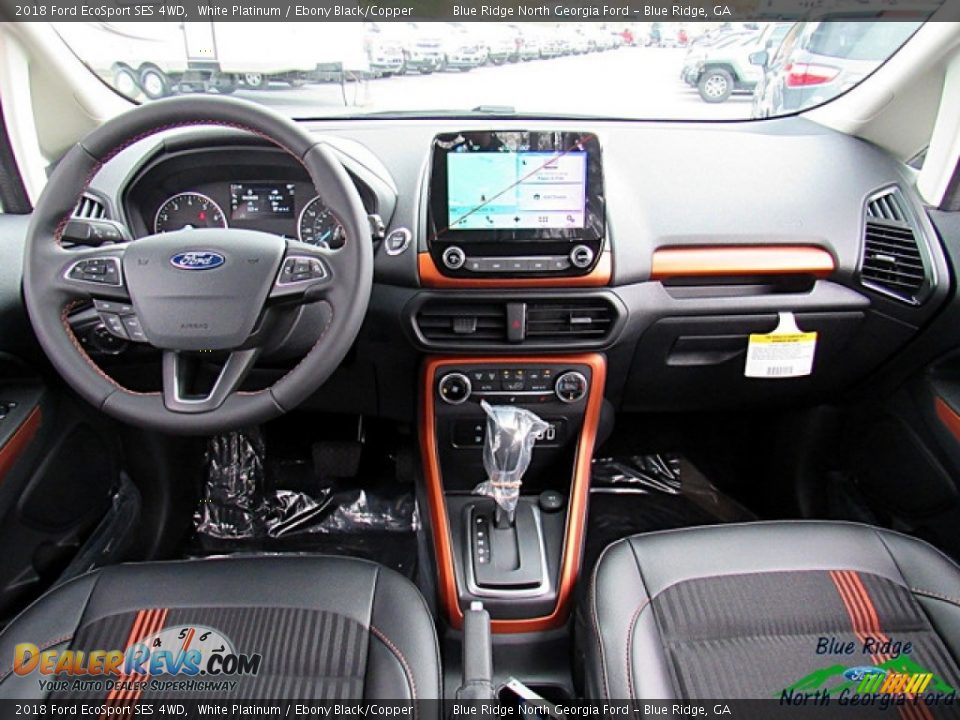 2018 Ford EcoSport SES 4WD White Platinum / Ebony Black/Copper Photo #25