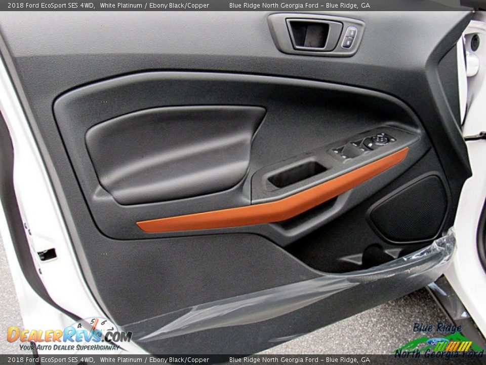 2018 Ford EcoSport SES 4WD White Platinum / Ebony Black/Copper Photo #28