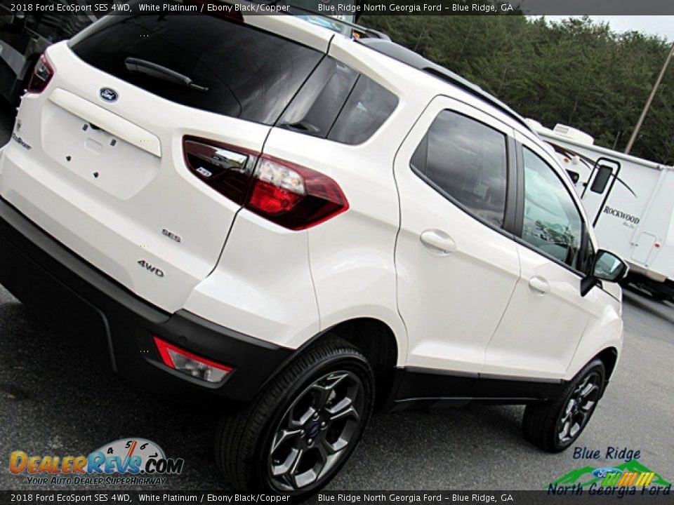 2018 Ford EcoSport SES 4WD White Platinum / Ebony Black/Copper Photo #33
