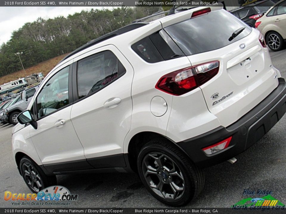 2018 Ford EcoSport SES 4WD White Platinum / Ebony Black/Copper Photo #34