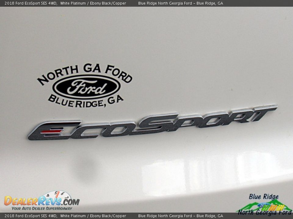 2018 Ford EcoSport SES 4WD White Platinum / Ebony Black/Copper Photo #35