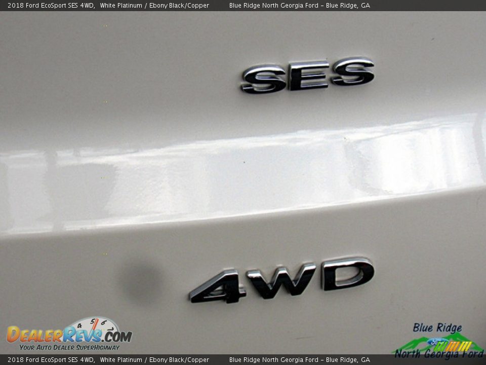 2018 Ford EcoSport SES 4WD White Platinum / Ebony Black/Copper Photo #36