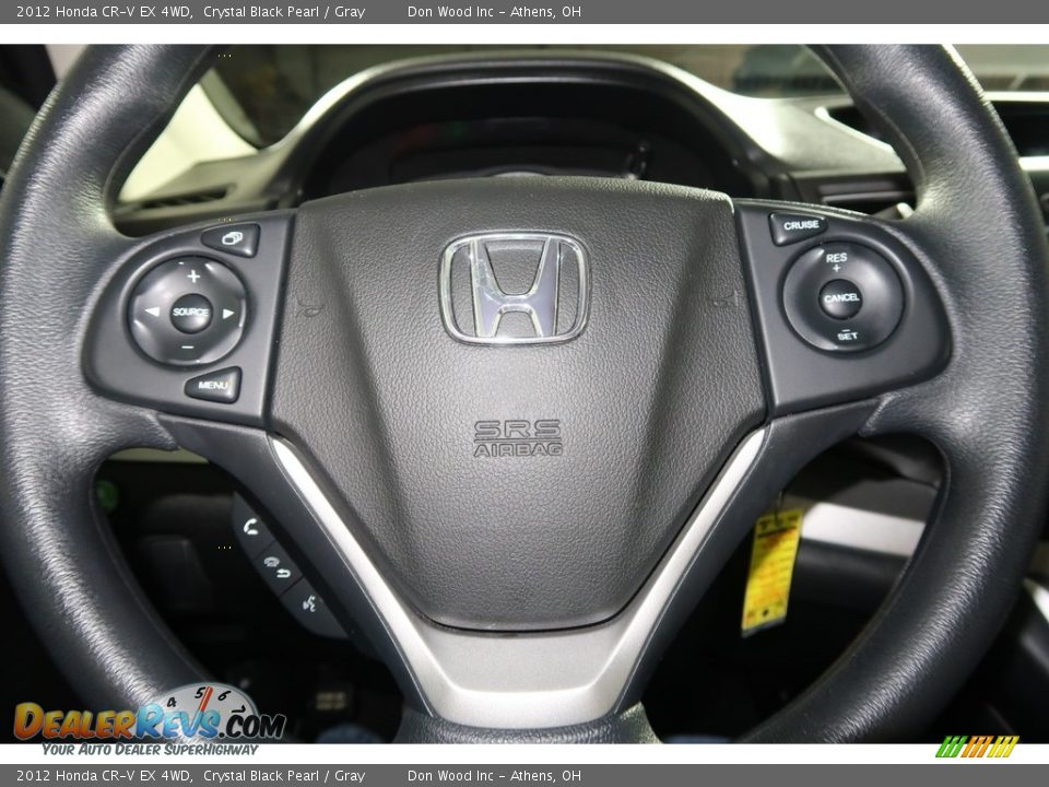 2012 Honda CR-V EX 4WD Crystal Black Pearl / Gray Photo #15