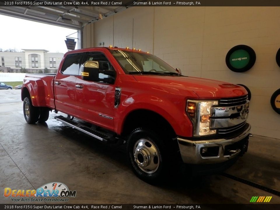 2018 Ford F350 Super Duty Lariat Crew Cab 4x4 Race Red / Camel Photo #1