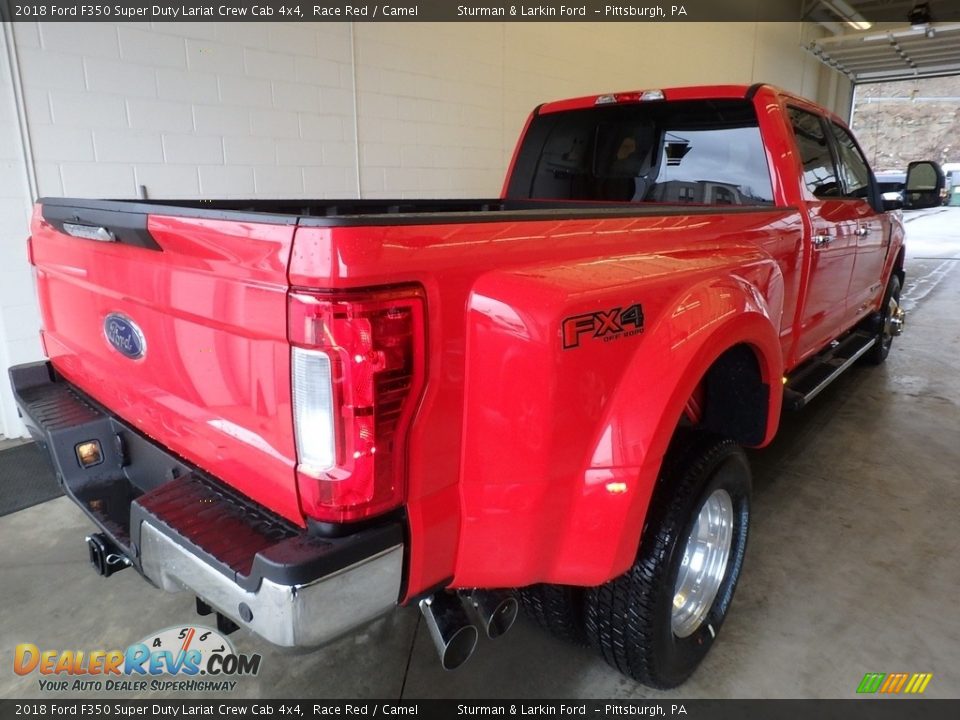 2018 Ford F350 Super Duty Lariat Crew Cab 4x4 Race Red / Camel Photo #2