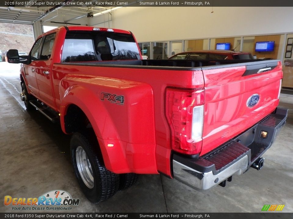2018 Ford F350 Super Duty Lariat Crew Cab 4x4 Race Red / Camel Photo #3