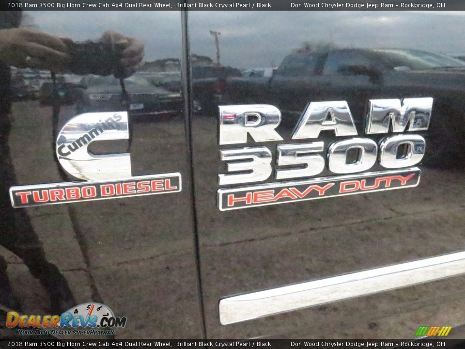 2018 Ram 3500 Big Horn Crew Cab 4x4 Dual Rear Wheel Brilliant Black Crystal Pearl / Black Photo #2