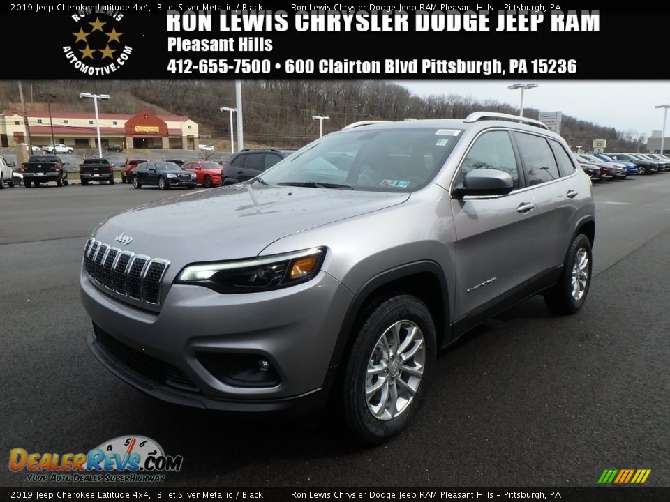 2019 Jeep Cherokee Latitude 4x4 Billet Silver Metallic / Black Photo #1